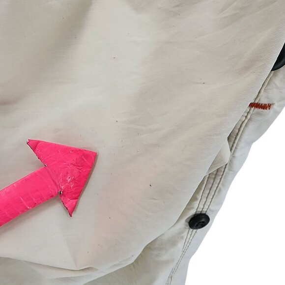 Vintage Structure Mens Medium Carpitrooper Pants Parachute Baggy Ivory Khaki - Picture 7 of 12